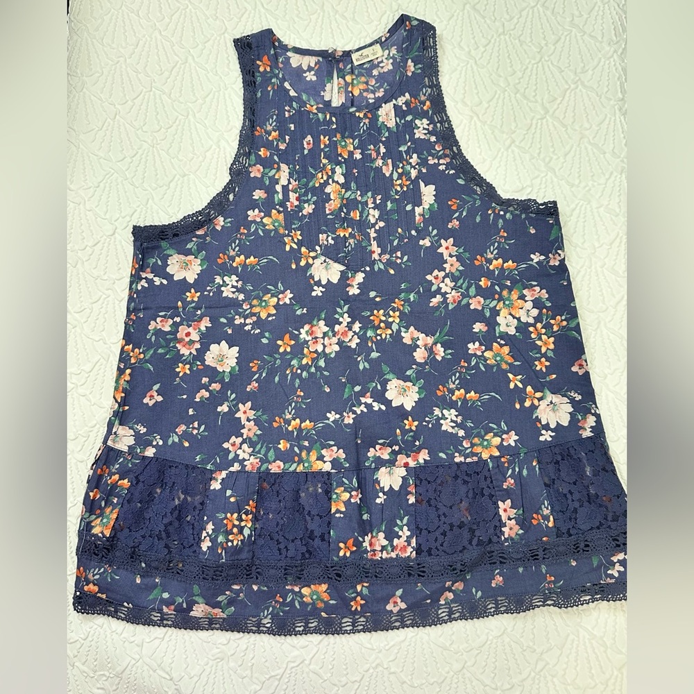 Hollister Blue Sleeveless Tank Top